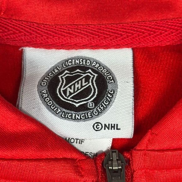 NHL Washington Capitols Quarter zip Shirt Mens size M Medium Red - Picture 4 of 6